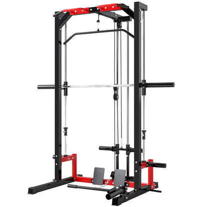 Cage à squat multi-exercices avec barre de traction acier