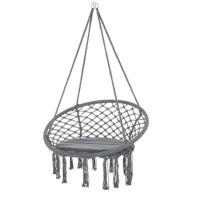 Chaise hamac suspendue bohème avec franges