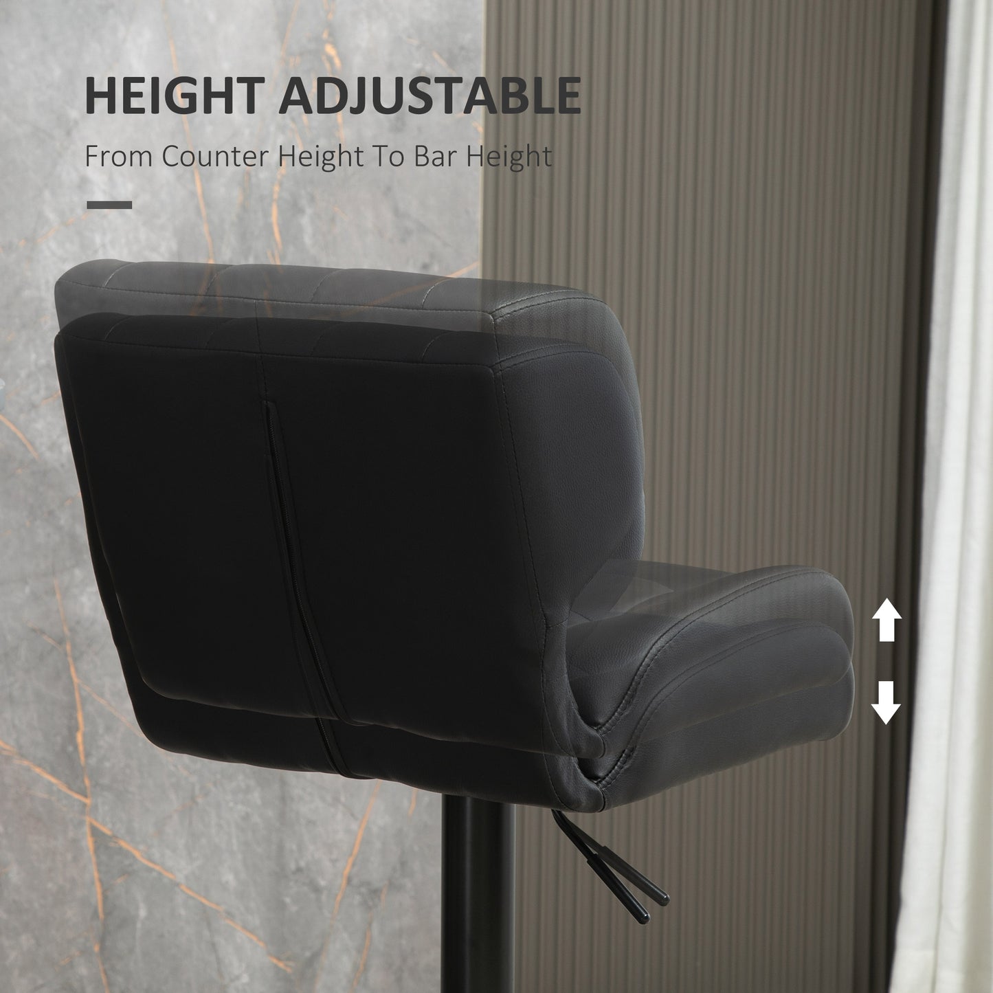 Tabourets de bar pivotants ajustables ensemble de 2