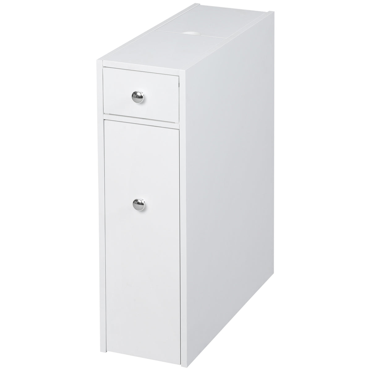 Armoire toilette étroite avec tiroirs rangement caché