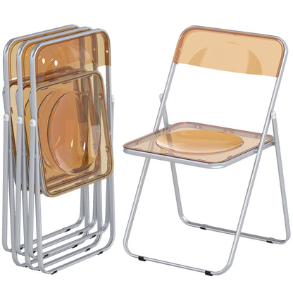 Chaises pliantes acrylique transparentes — Lot de 4