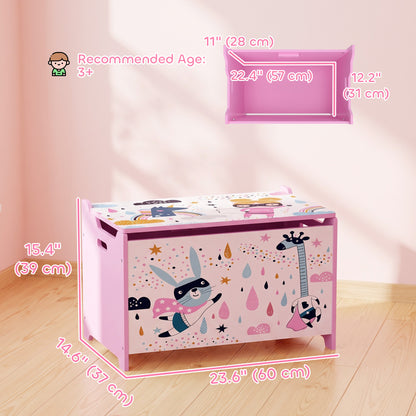 Kids Toy Box Storage Chest with Safety Hinges