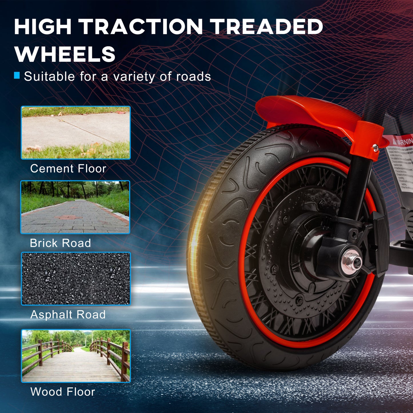 Moto électrique enfant 6V avec roues stabilisatrices