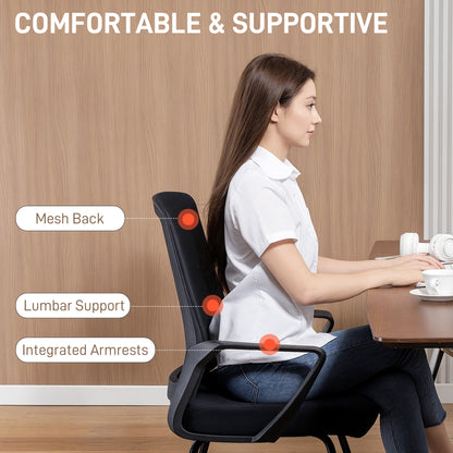 Chaise de bureau sans roulettes support lombaire mesh