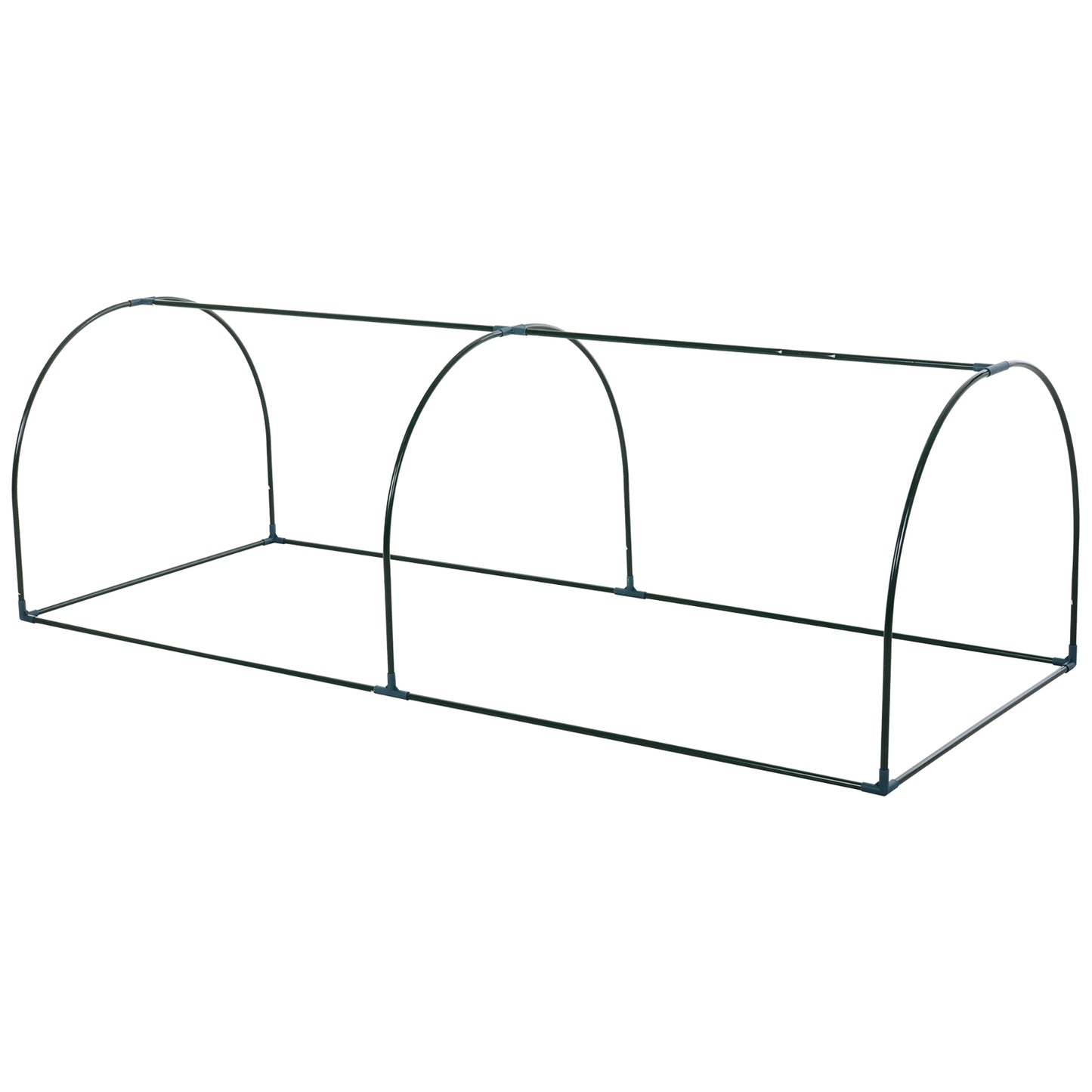 Outsunny 2m x 1m x 0.8m Tunnel Greenhouse - Portable with Zippered Doors