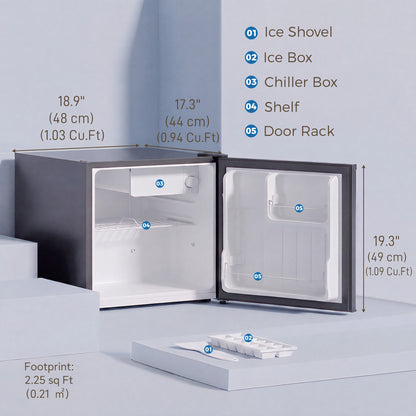 Mini-réfrigérateur compact avec compartiment congélateur