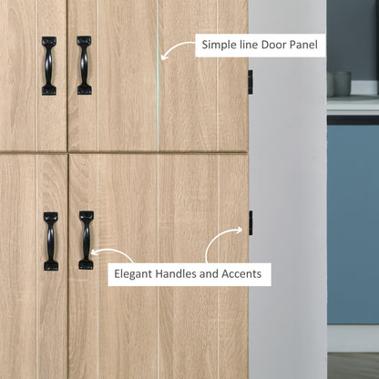 Armoire de garde-manger autoportante à 4 portes 177 cm