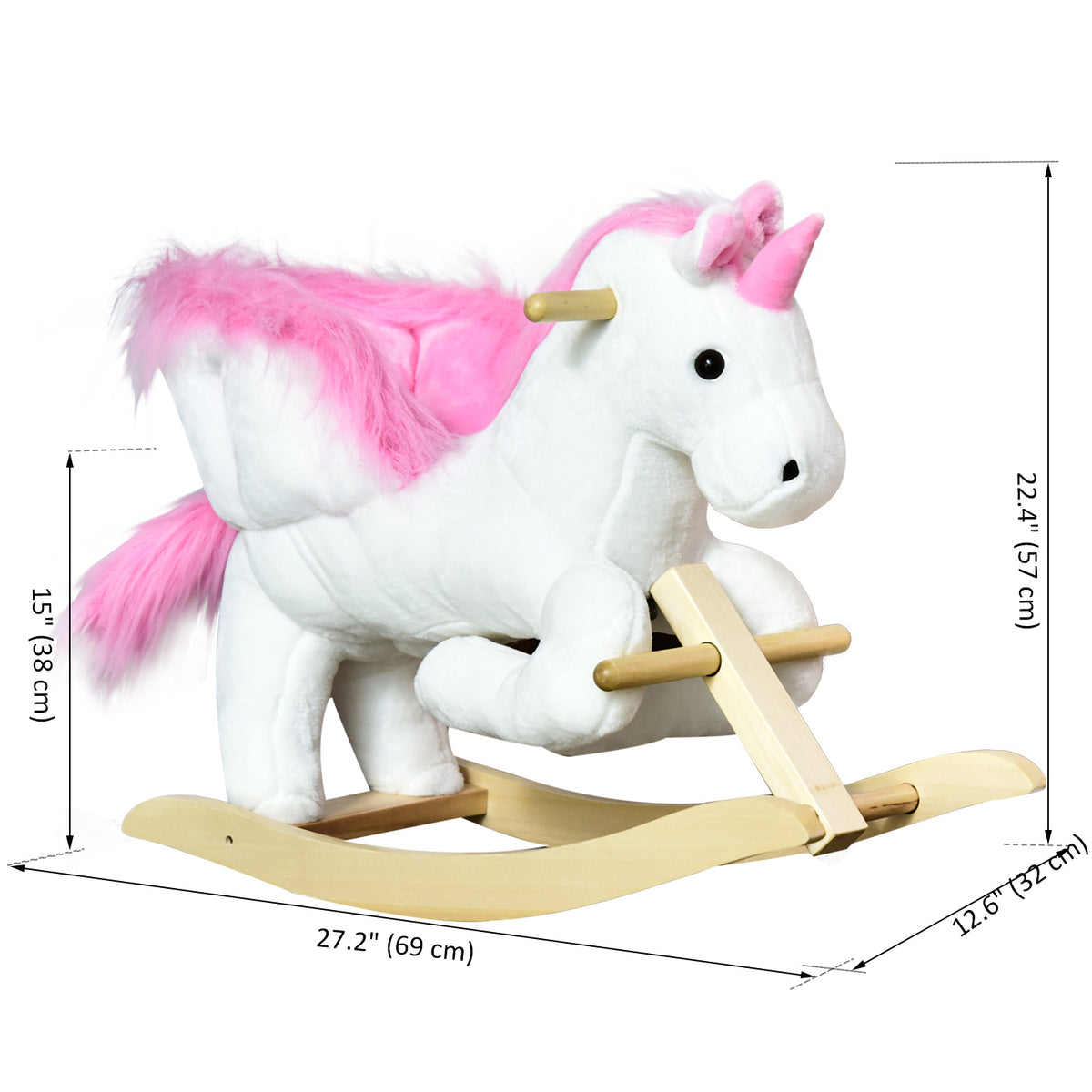 Cheval à bascule pour bébé avec sons musicaux