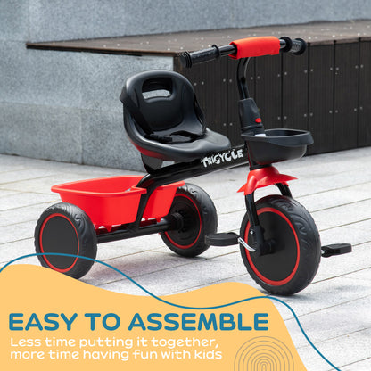 Tricycle évolutif pour enfants 2-5 ans avec ceinture
