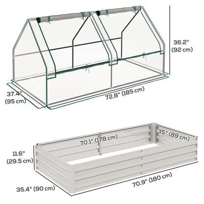 Jardinière surélevée 2-en-1 avec mini-serre