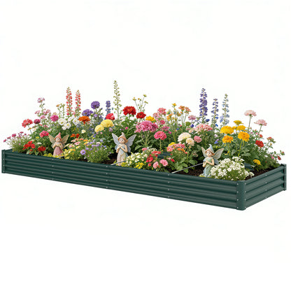 Jardinière surélevée galvanisée 365 x 120 x 30 cm