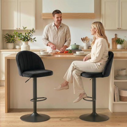 Tabourets de bar pivotants ajustables ensemble de 2