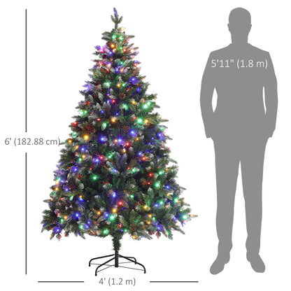 Sapin de Noël artificiel prééclairé DEL double couleur 6 pi