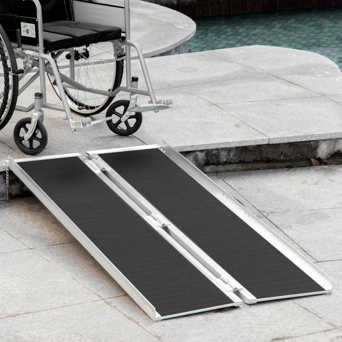Rampe d'accès pliable portable 5 pi — aluminium