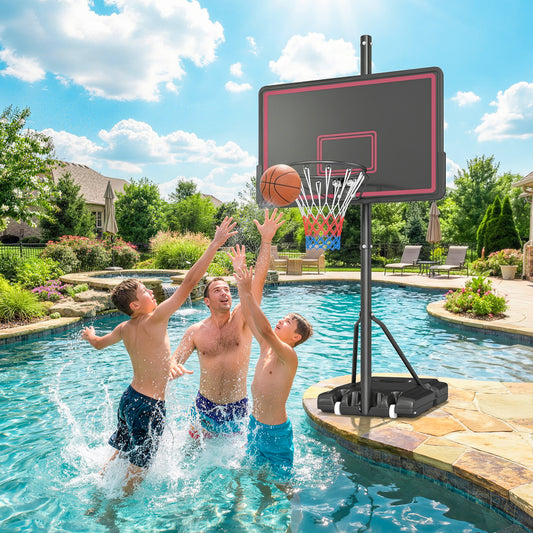 Panier de basketball réglable extérieur avec roues