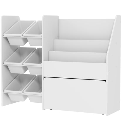 Rangement jouets enfants 3 étages 6 bacs