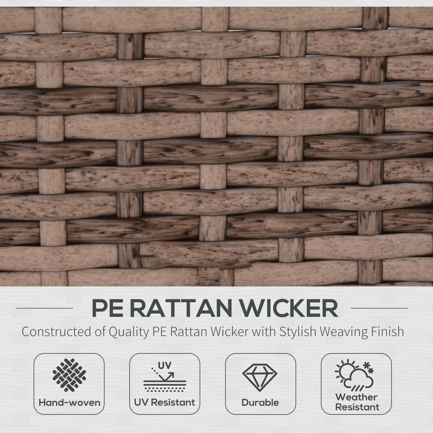 Outsunny 7-Piece Patio Set - Grey Rattan Sectional Sofa