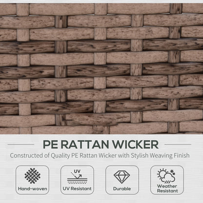 Outsunny 7-Piece Patio Set - Grey Rattan Sectional Sofa