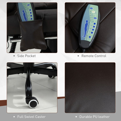Chaise de bureau massante inclinable avec repose-pieds