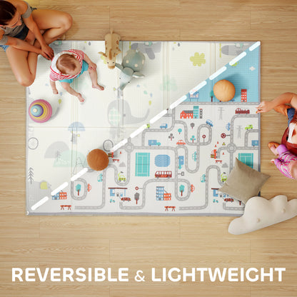 Tapis de jeu bébé pliable double face 200 x 150 cm