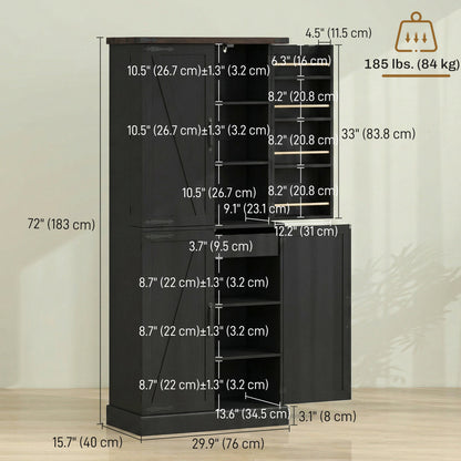 Armoire-garde-manger style fermette 183 cm