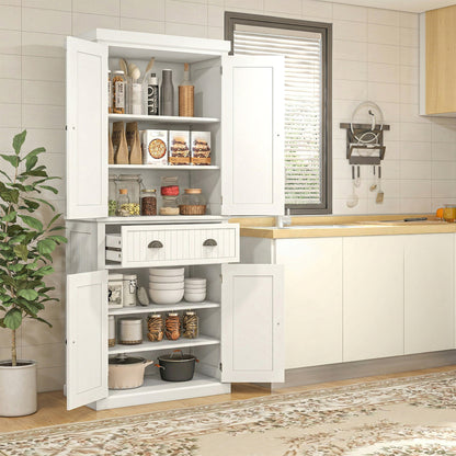 Armoire-garde-manger cuisine 6 niveaux avec tiroir
