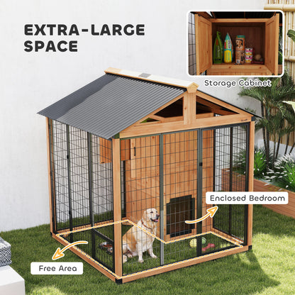Niche pour chien 218 cm design walk-in — Jaune