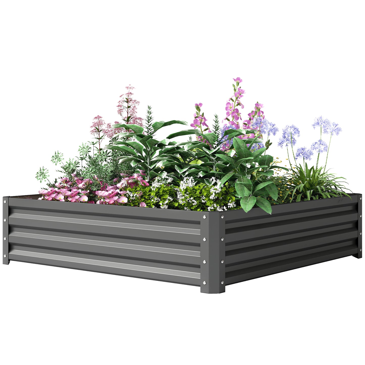 Jardinière surélevée acier galvanisé 120x120x30cm