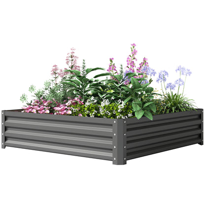 Jardinière surélevée acier galvanisé 120x120x30cm
