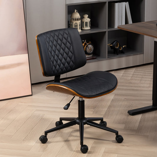 Chaise de bureau sans accoudoirs en similicuir