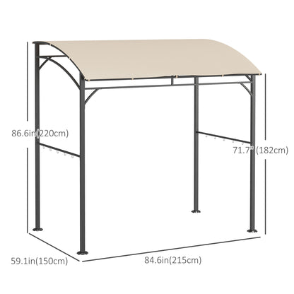 Gazebo BBQ courbé 7' x 5'
