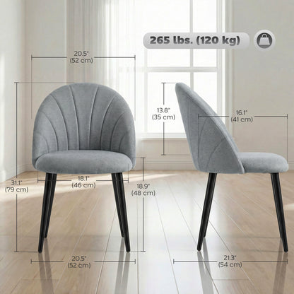 Chaises de salle à manger rembourrées ensemble de 4