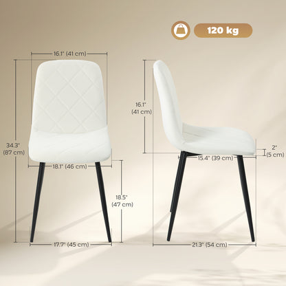 Chaises de salle à manger rembourrées ensemble de 4