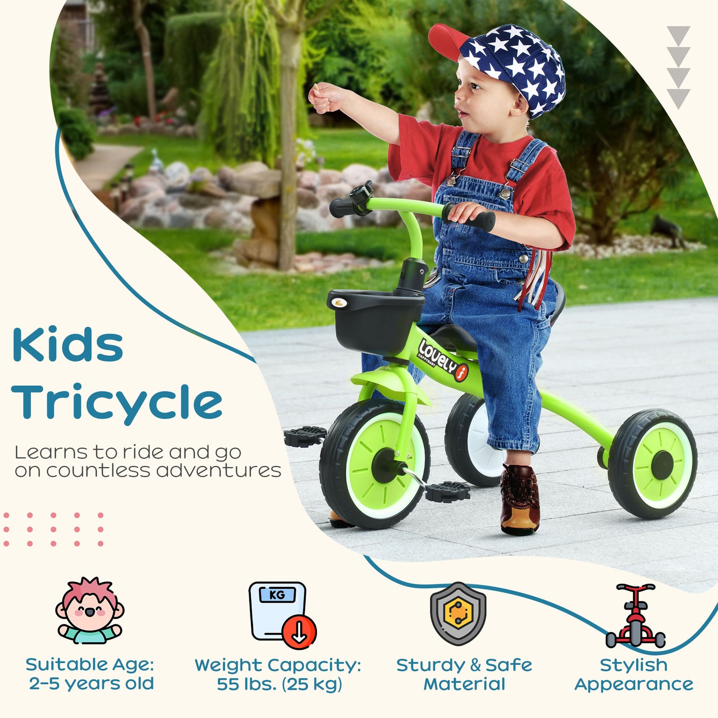 Tricycle évolutif pour enfants 2-5 ans