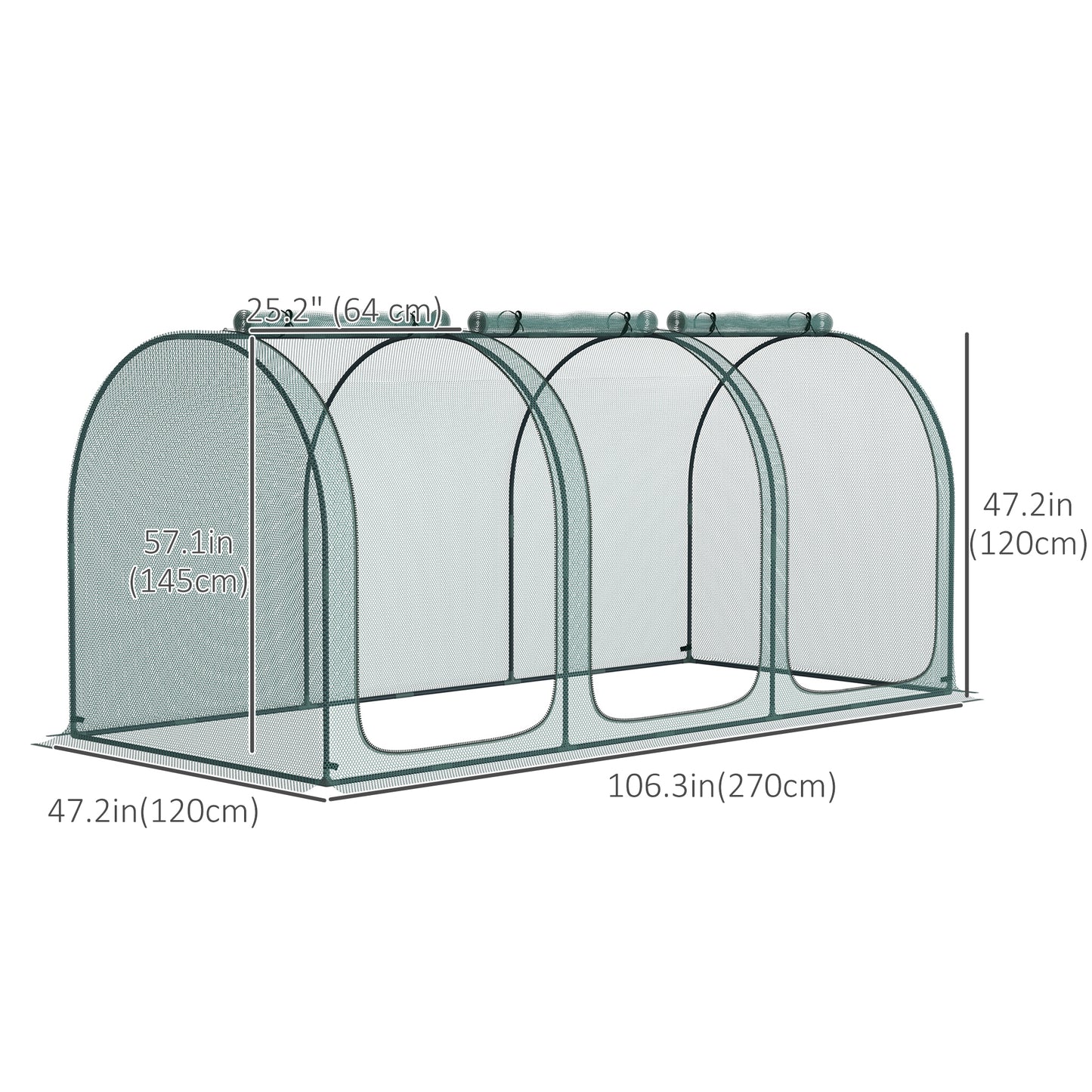 Cage de protection végétaux 8' x 4'