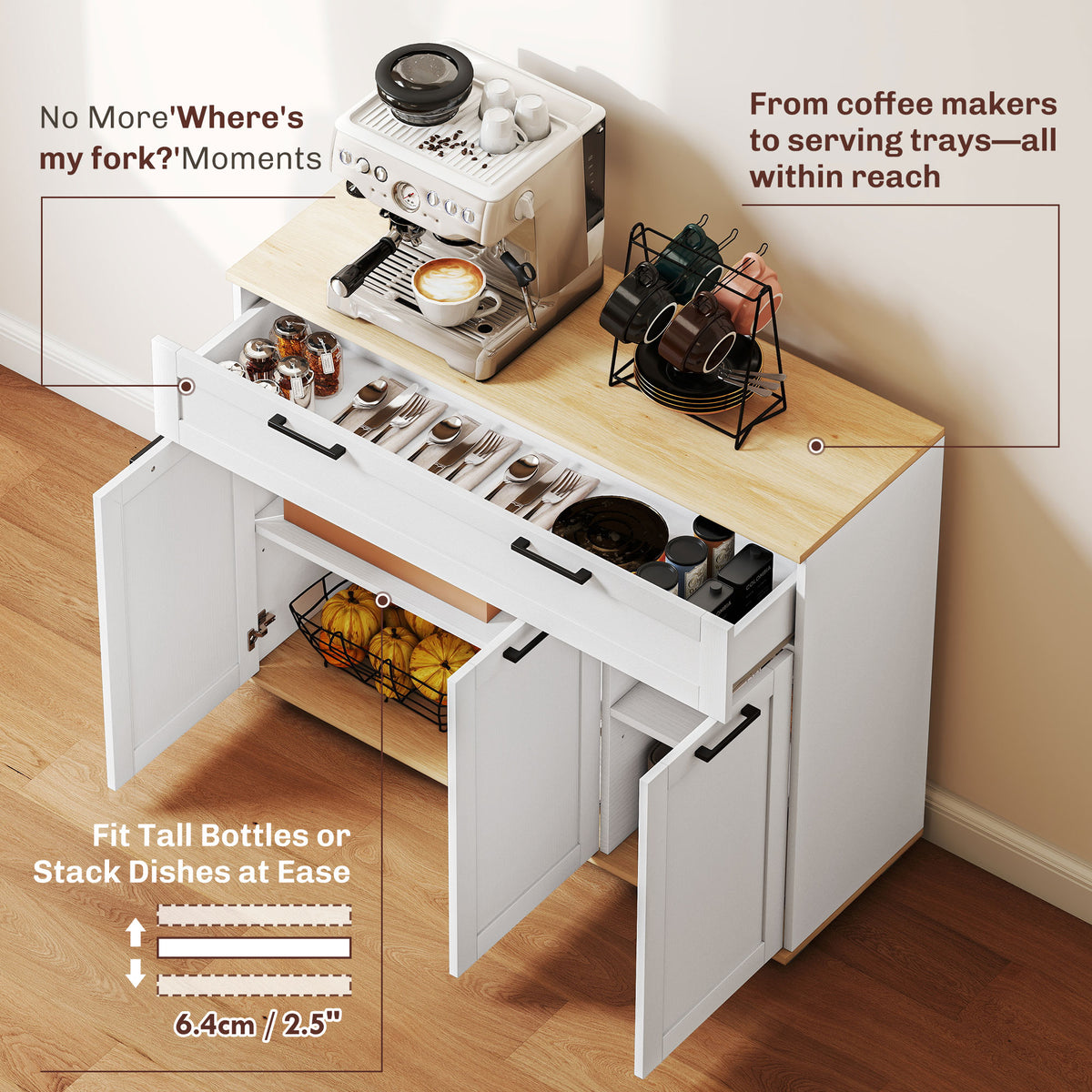 Buffet de cuisine moderne avec tiroir