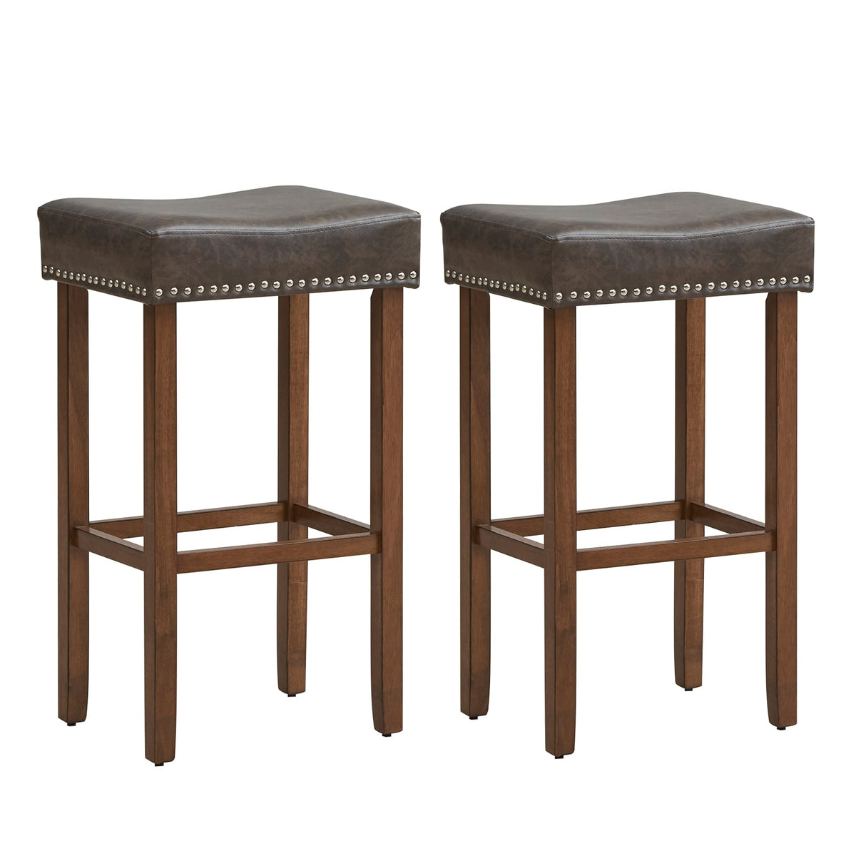 Tabouret de bar rembourré — Lot de 2