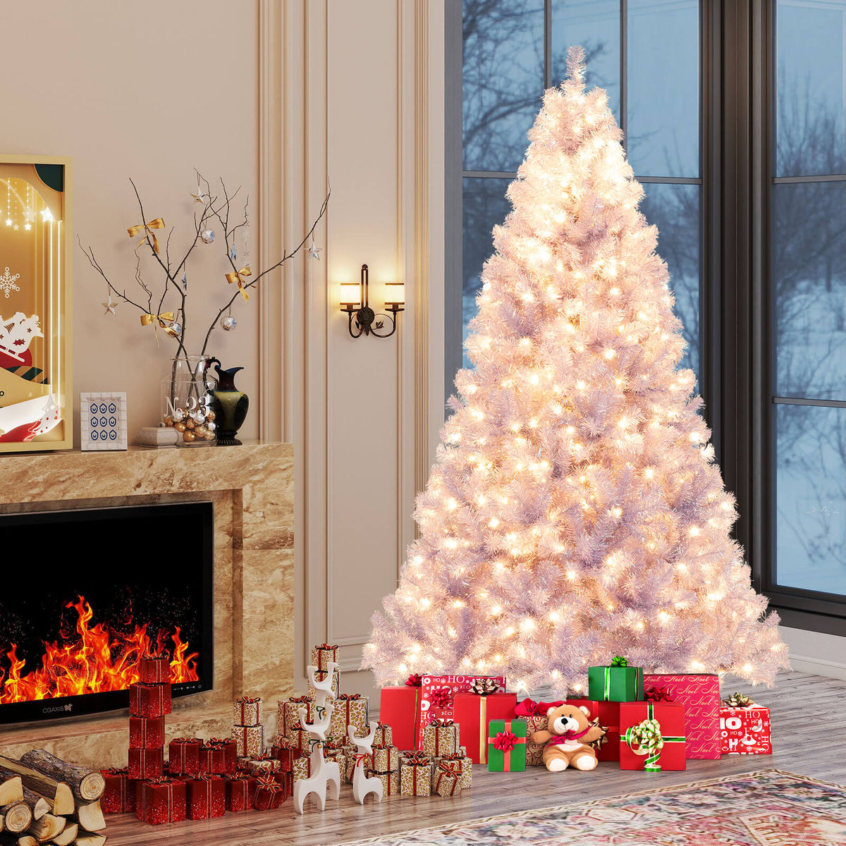 Arbre de Noël artificiel pré-éclairé décoratif