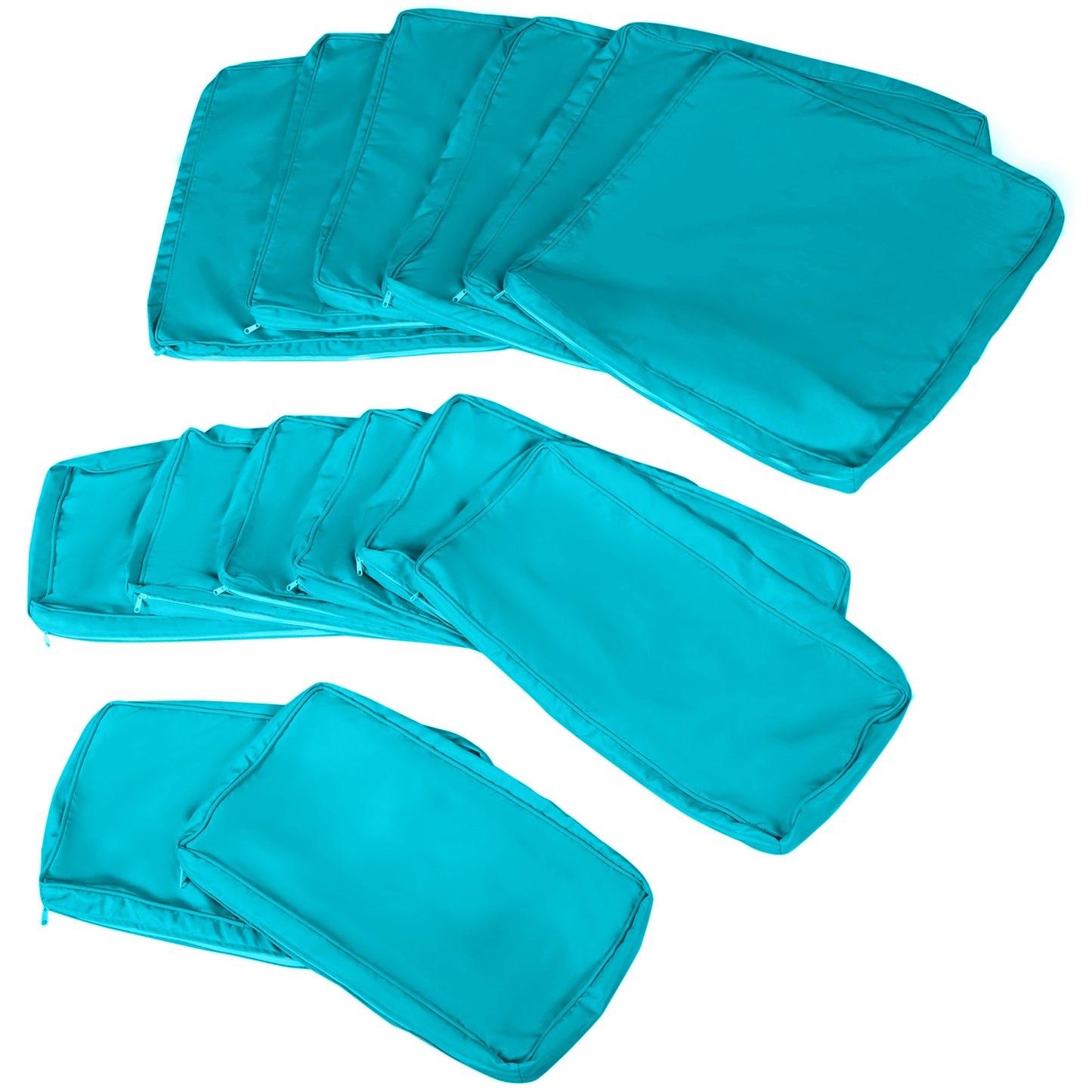 Housses de coussins de sofa en rotin 14 pièces