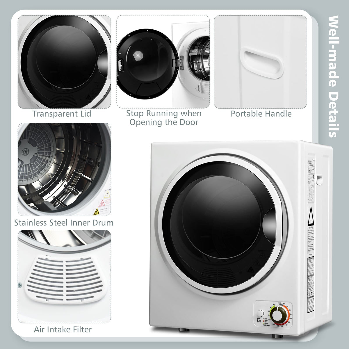 Sécheuse compacte murale 42 L