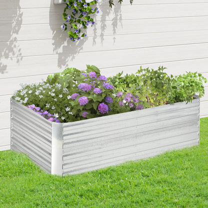 Jardinière surélevée acier galvanisé avec tiges renforcées 180cm
