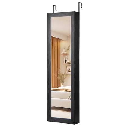 Armoire à bijoux murale avec miroir pleine longueur