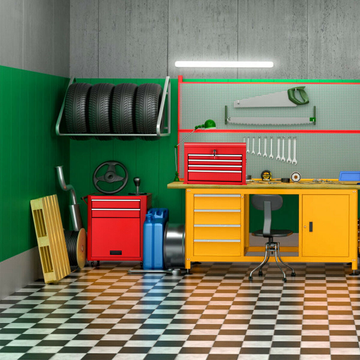 Coffre à outils roulant pour le garage