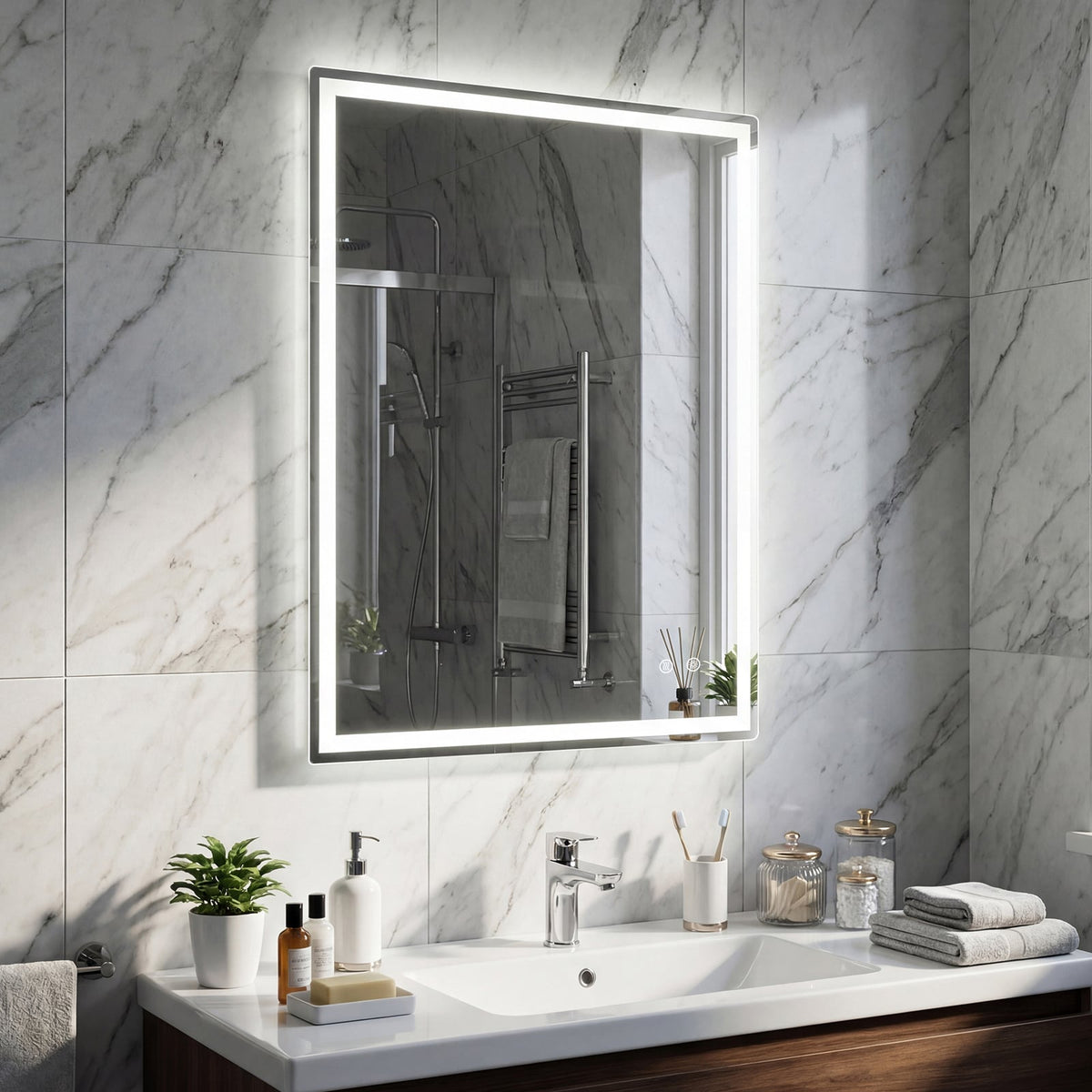 Miroir de salle de bains à DEL 61 x 81 cm
