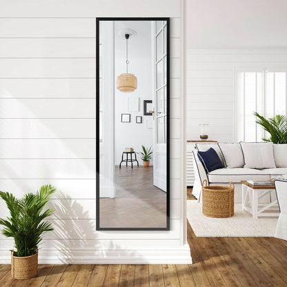 Miroir de porte sur pied en métal