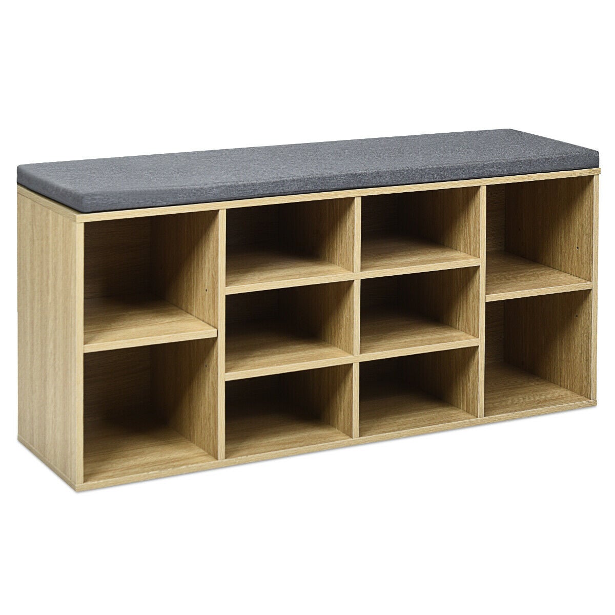 BANC DE RANGEMENT POUR CHAUSSURES 10 CUBES AVEC COUSSIN