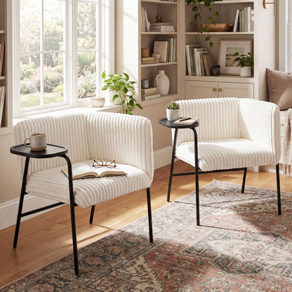 Chaise d'appoint moderne avec tablette