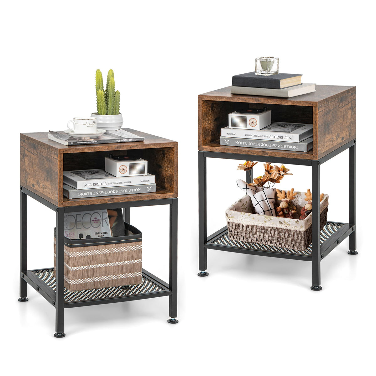 Table de chevet industrielle style rétro