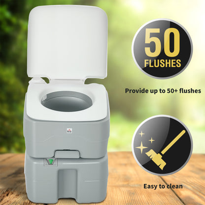 Toilette portable de camping rinçable avec réservoirs 20L
