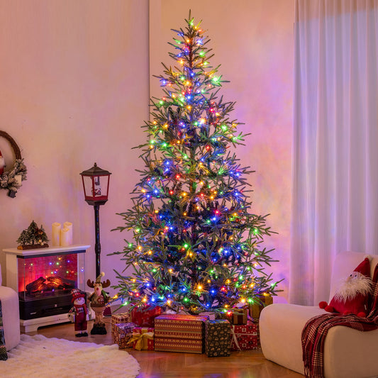 Arbre de Noël artificiel pré-éclairé à charnières